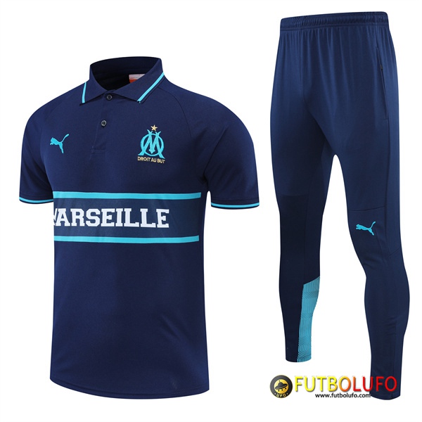 Camiseta Polo Marsella OM Azul marino 2022/2023