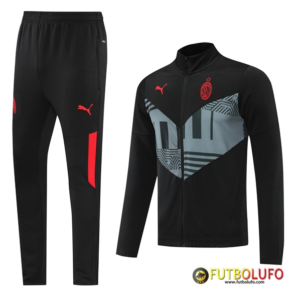 Chandal Equipos De Futbol - Chaqueta AC Milan Negro 2022/2023