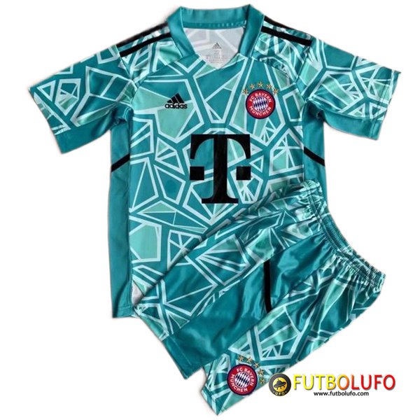 Camisetas De Futbol Bayern Munich Ninos Portero Azul 2022/2023