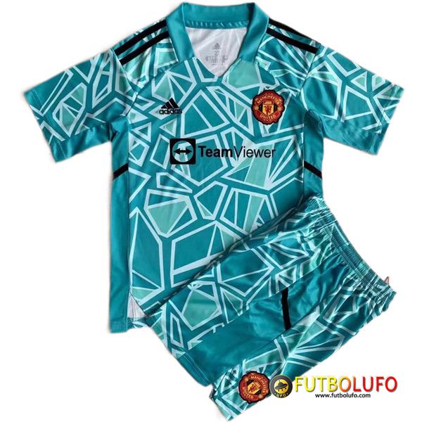 Camisetas De Futbol Manchester United Ninos Portero Azul 2022/2023