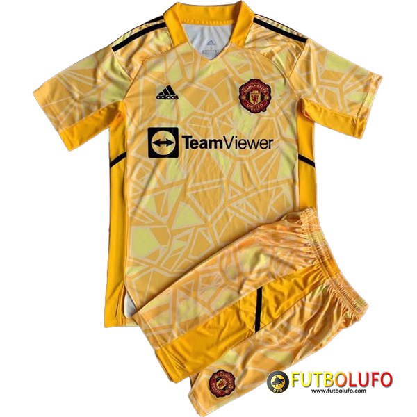 Camisetas De Futbol Manchester United Ninos Portero Amarillo 2022/2023