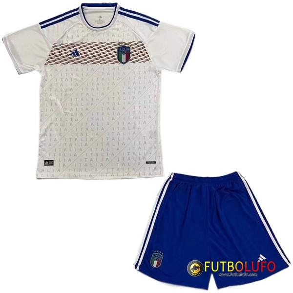 Camisetas De Futbol Italia Ninos Blanco 2022/2023