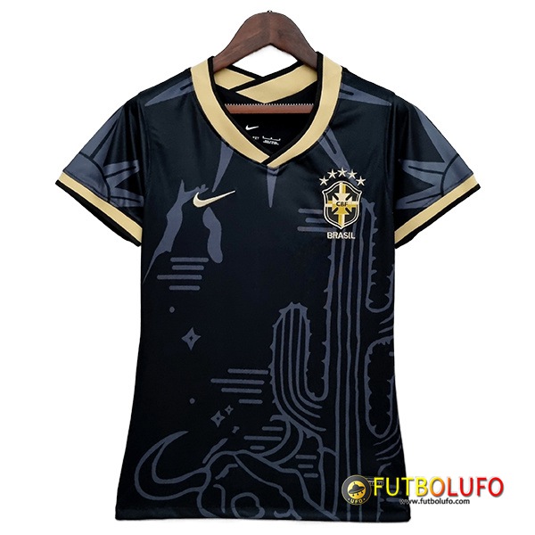 Camisetas De Futbol Brasil Mujer Negro 2022/2023