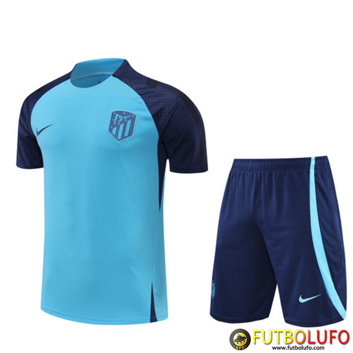 Camiseta Entrenamiento + Cortos Atletico Madrid Azul 2022/2023