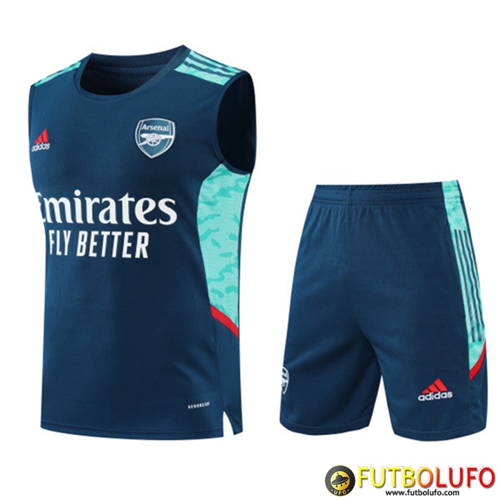 Camiseta Entrenamiento sin mangas + Cortos Arsenal Azul 2022/2023
