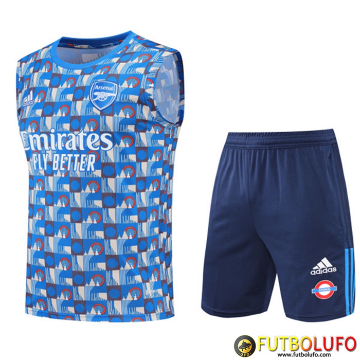 Camiseta Entrenamiento sin mangas + Cortos Arsenal Azul/Blanco 2022/2023