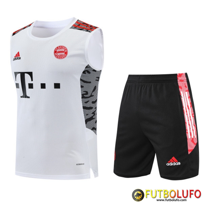 Camiseta Entrenamiento sin mangas + Cortos Bayern Munich Blanco 2022/2023