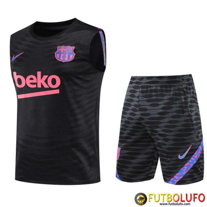 Camiseta Entrenamiento sin mangas + Cortos FC Barcelona Negro 2022/2023