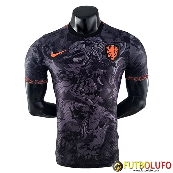 Camiseta Entrenamiento Países Bajos Negro 2022/2023