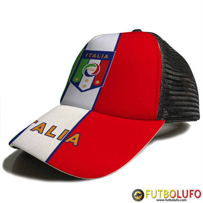 Gorra De Futbol Italia Blanco/Rojo 2023