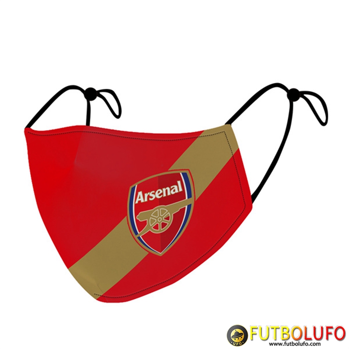 Mascarilla Futbol Arsenal Rojo/Amarillo Reutilisable