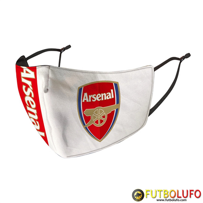 Mascarilla Futbol Arsenal Blanco Reutilisable