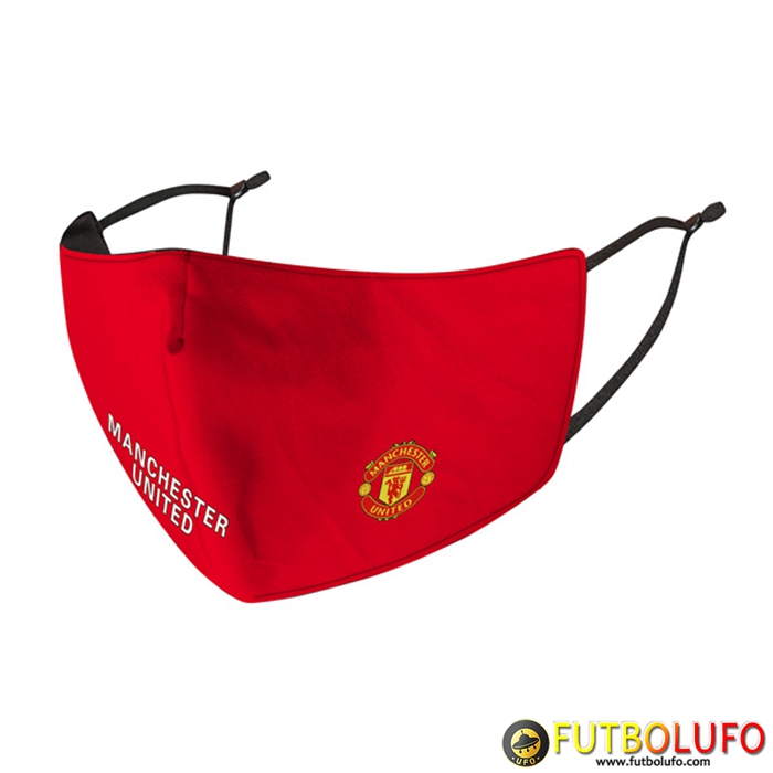 Mascarilla Futbol Manchester United Rojo Reutilisable