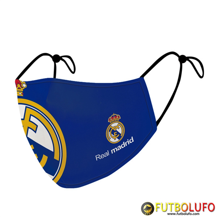 Mascarilla Futbol Real Madrid Azul Reutilisable
