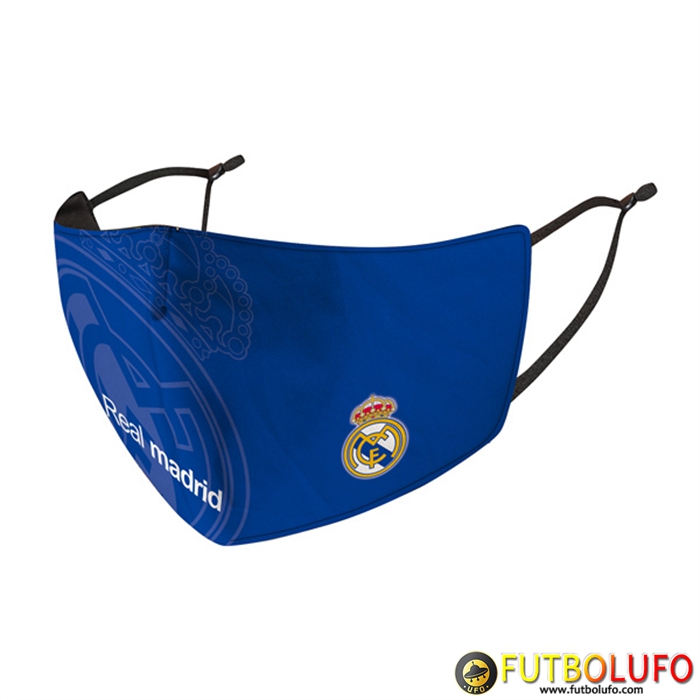 Mascarilla Futbol Real Madrid Azul Reutilisable -02