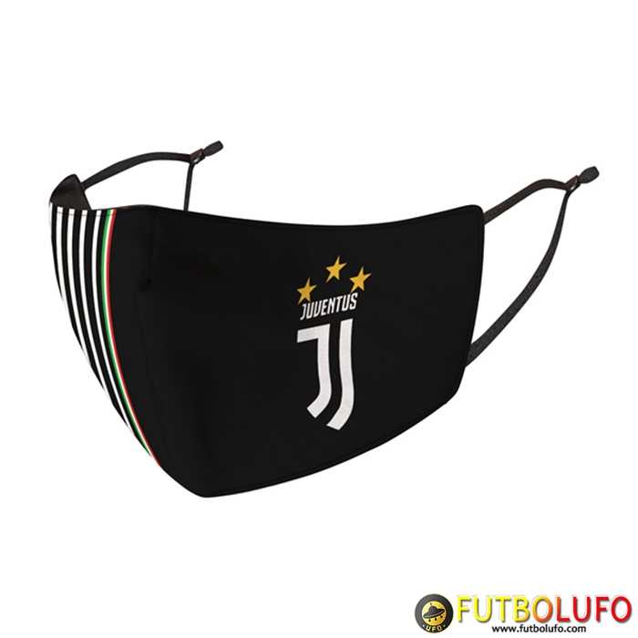 Mascarilla Futbol Juventus Negro Reutilisable
