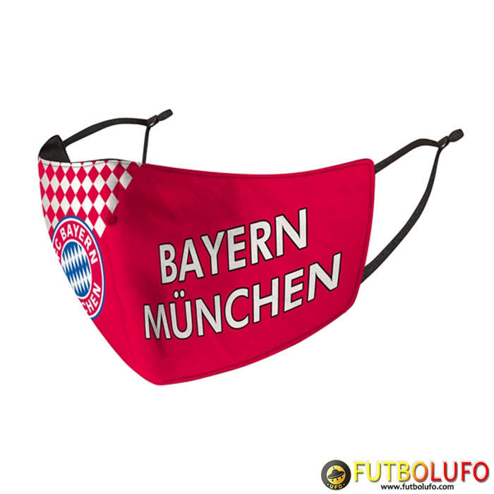 Mascarilla Futbol Bayern Munich Rojo/Blanco Reutilisable