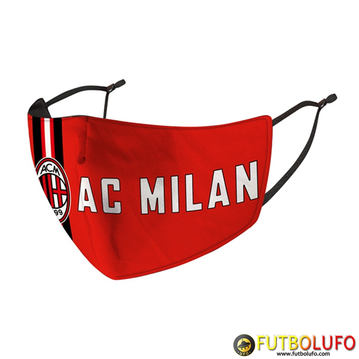 Mascarilla Futbol AC Milan Rojo Reutilisable