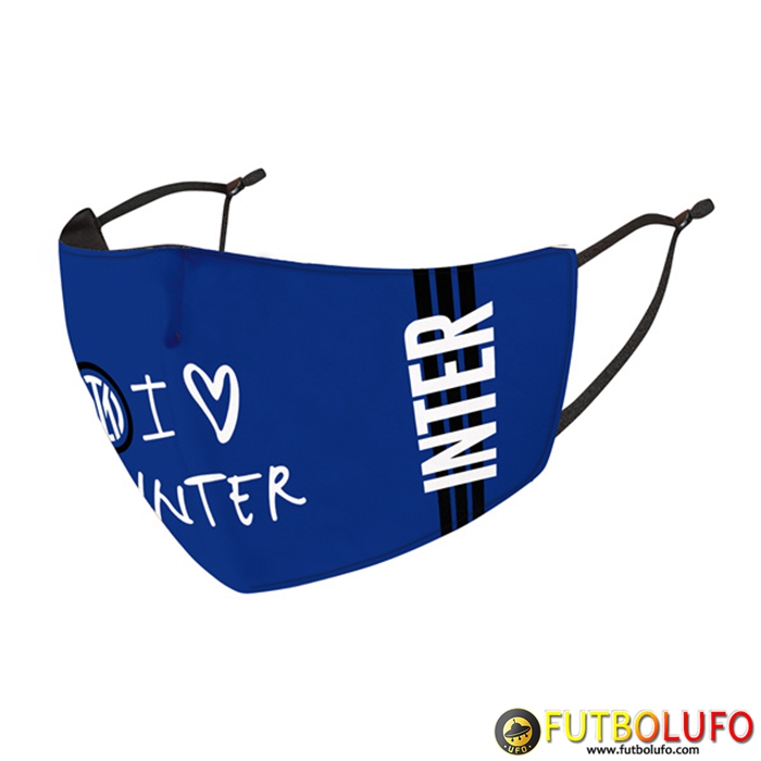 Mascarilla Futbol Inter Milan Azul Reutilisable