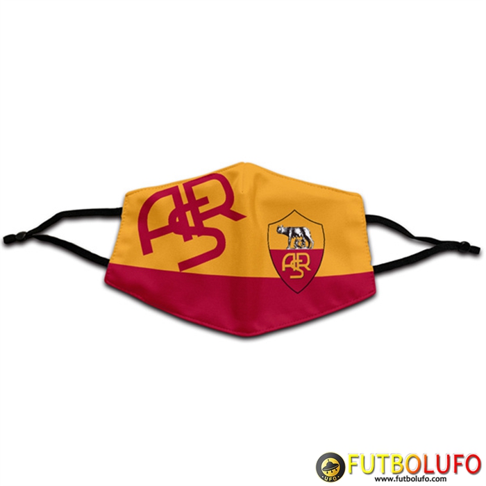 Mascarilla Futbol AS Roma Amarillo/Rojo Reutilisable