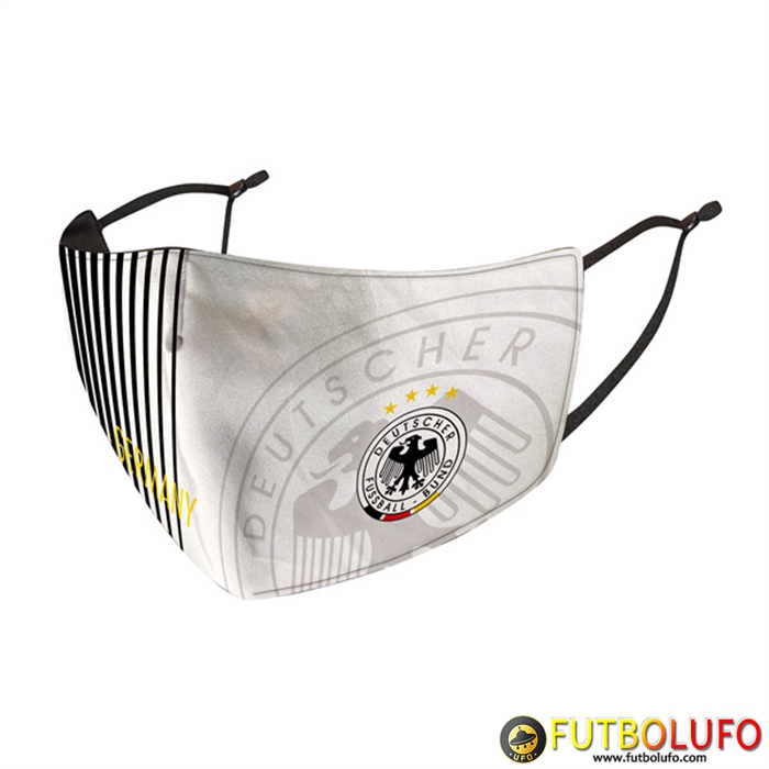 Mascarilla Futbol Alemania Blanco Reutilisable