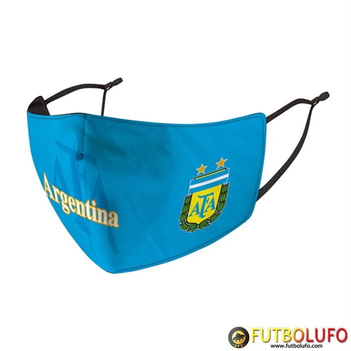 Mascarilla Futbol Argentina Azul Reutilisable