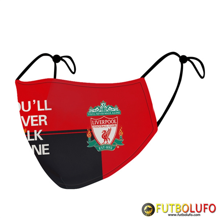 Mascarilla Futbol FC Liverpool Rojo/Negro Reutilisable