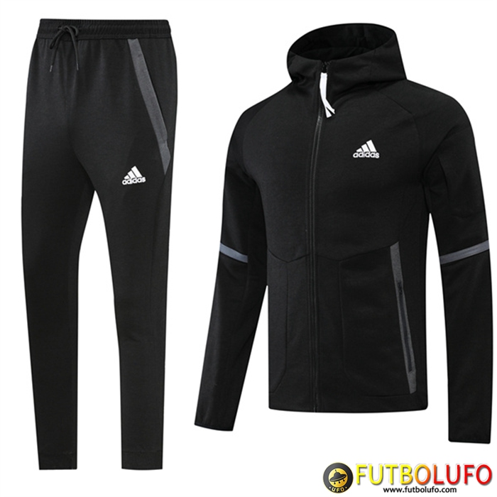 Chaqueta Con Capucha Chandal Adidas Negro 2022/2023