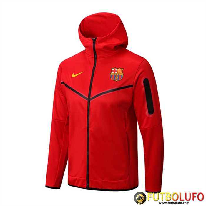 Chaqueta Con Capucha FC Barcelona Rojo 2022/2023