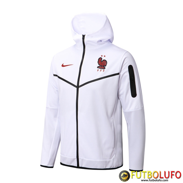 Chaqueta Con Capucha Francia Blanco 2022/2023