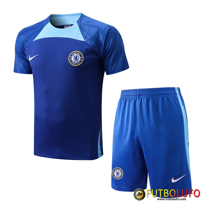 Camiseta Entrenamiento FC Chelsea + Cortos Azul 2022/2023