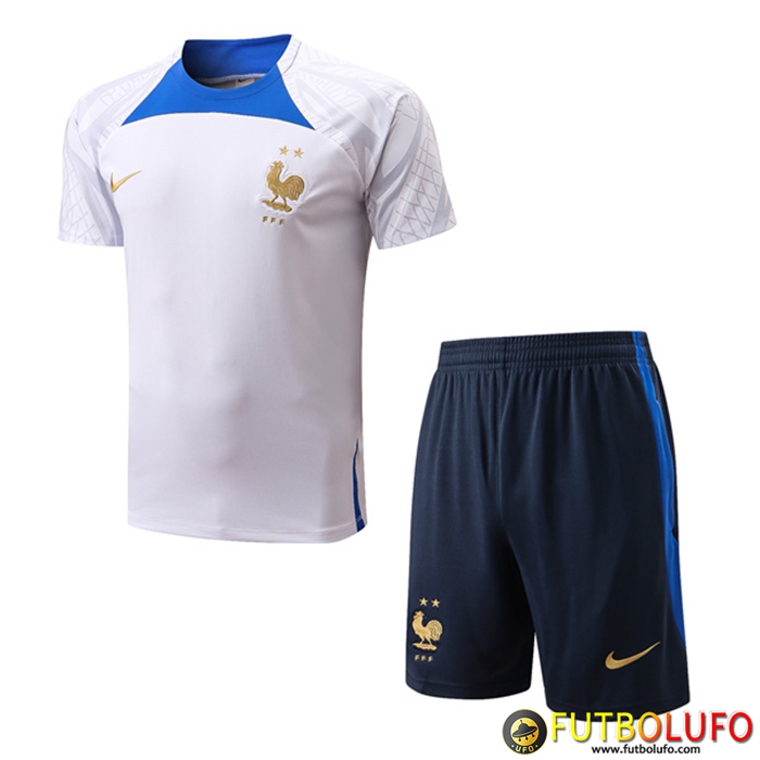 Camiseta Entrenamiento Francia + Cortos Blanco 2022/2023