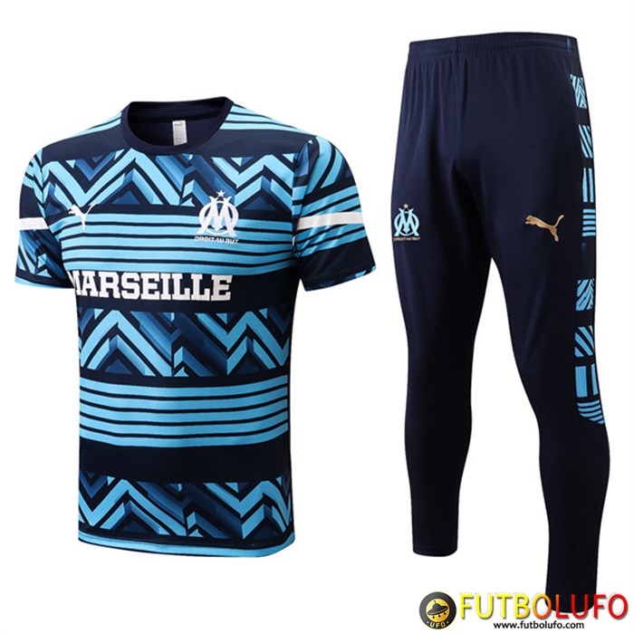 Camiseta Entrenamiento Marsella OM + Pantalones Azul/Negro 2022/2023