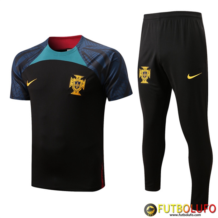 Camiseta Entrenamiento Portugal + Pantalones Negro 2022/2023