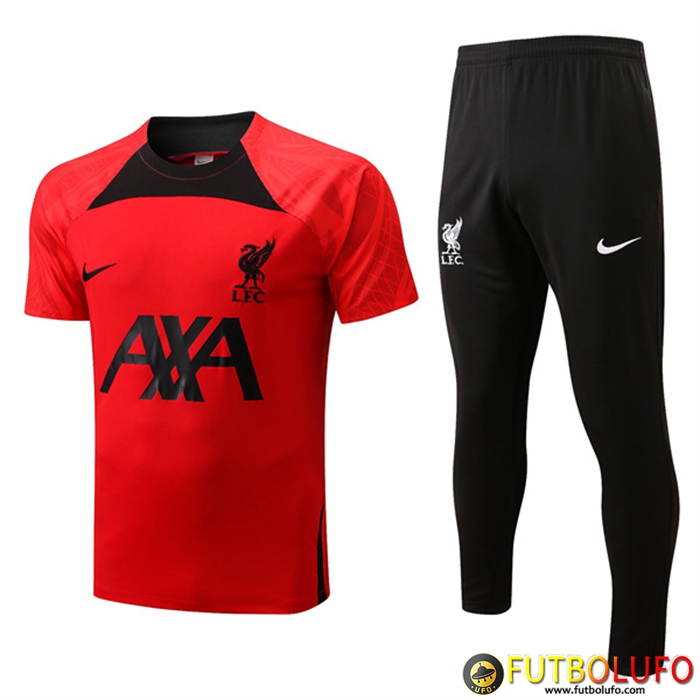 Camiseta Entrenamiento FC Liverpool + Pantalones Rojo 2022/2023