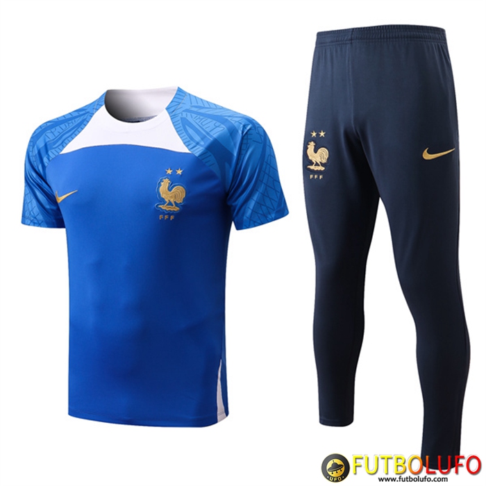 Camiseta Entrenamiento Francia + Pantalones Blanco 2022/2023