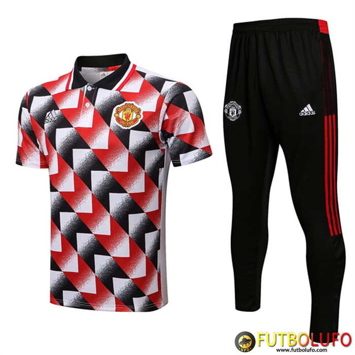 Camiseta Polo Manchester United Rojo/Negro 2022/2023