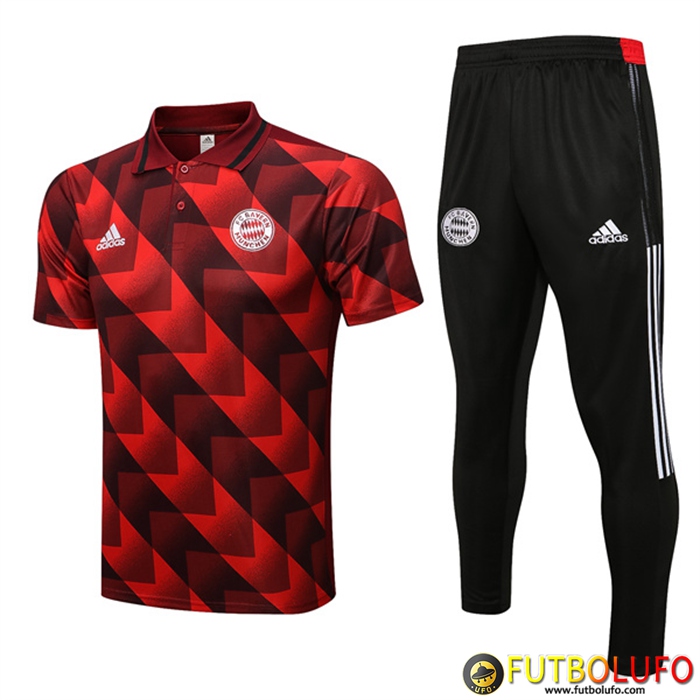 Camiseta Polo Bayern Munich Rojo/Negro 2022/2023