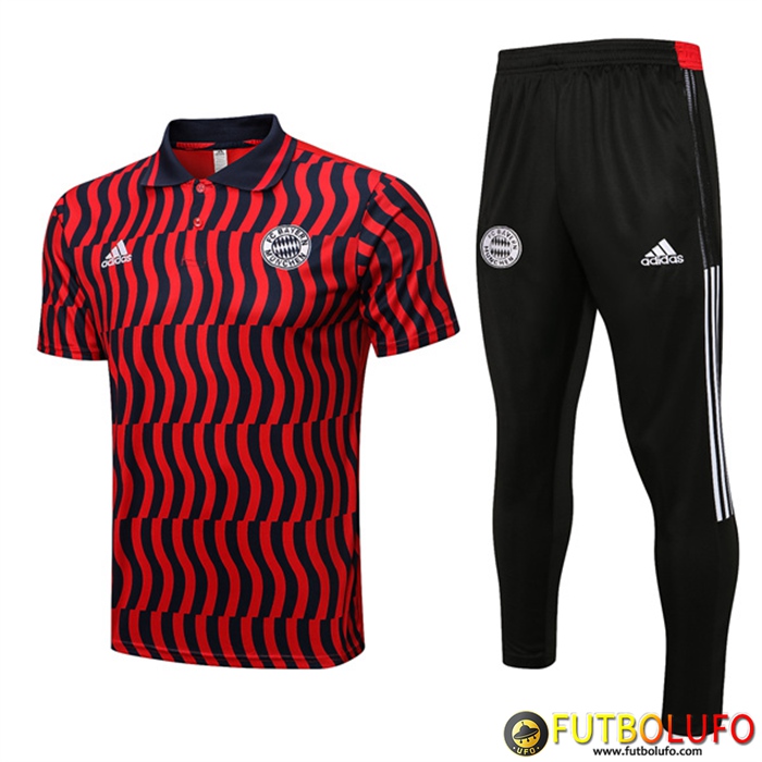 Camiseta Polo Bayern Munich Negro/Rojo 2022/2023