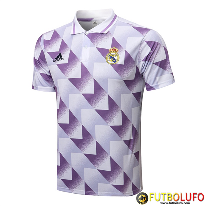 Camiseta Polo Real Madrid Blanco/Violeta 2022/2023