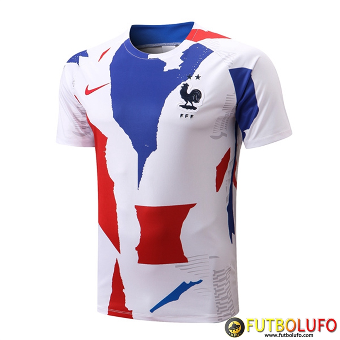 Camiseta Entrenamiento Francia Blanco/Azul/Rojo 2022/2023
