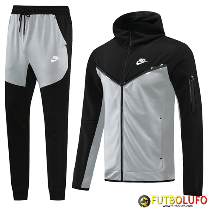 Chaqueta Con Capucha Chandal Nike Negro/Gris 2022/2023