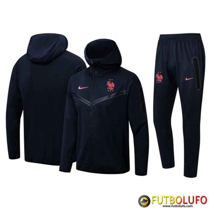 Chaqueta Con Capucha Chandal Francia Azul marino 2022/2023