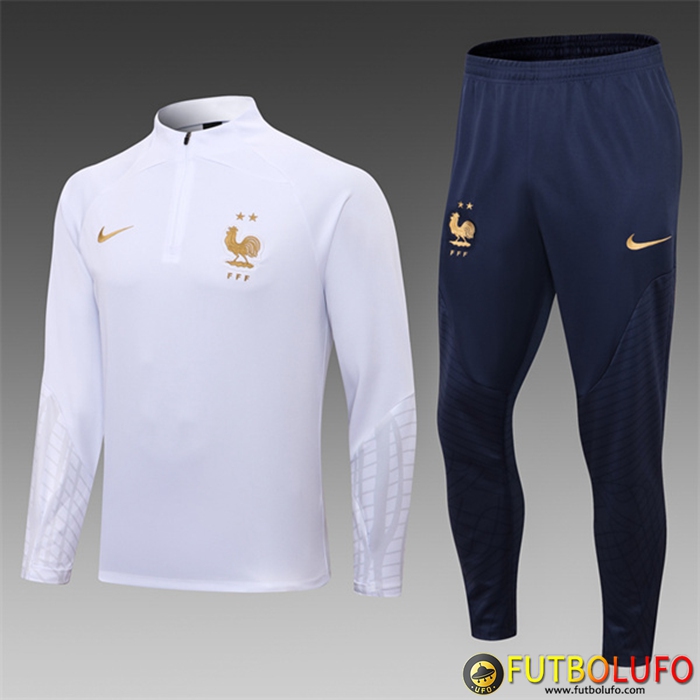 Chandal Equipos De Futbol Francia Ninos Blanco 2022/2023