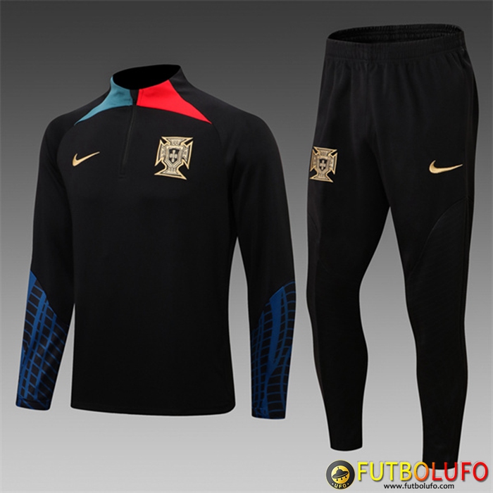 Chandal Equipos De Futbol Portugal Ninos Negro 2022/2023