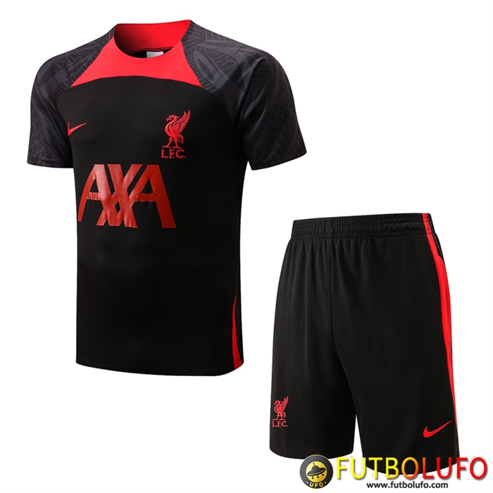 Camiseta Entrenamiento + Cortos FC Liverpool Negro 2022/2023