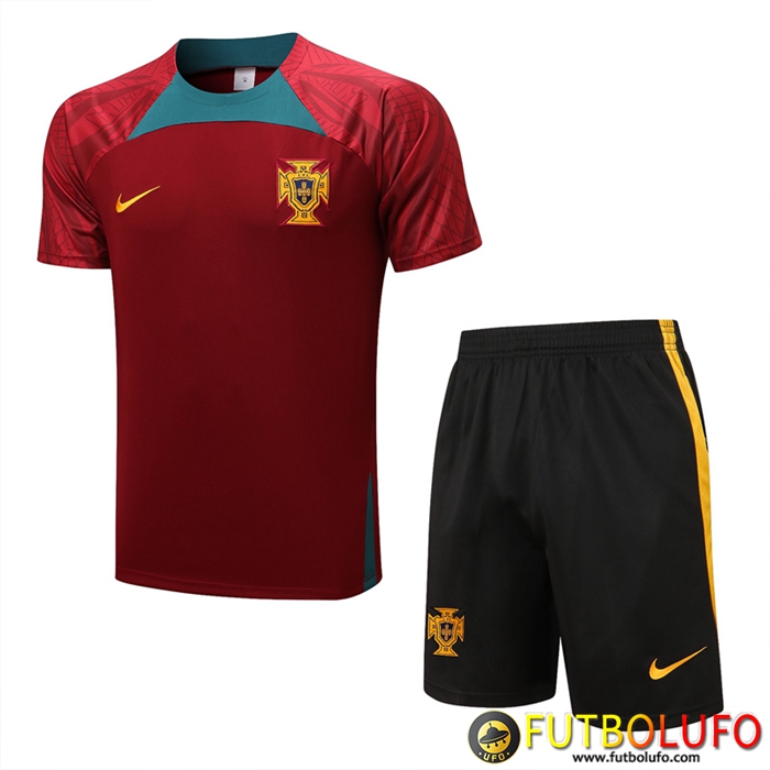 Camiseta Entrenamiento + Cortos Portugal Rojo 2022/2023