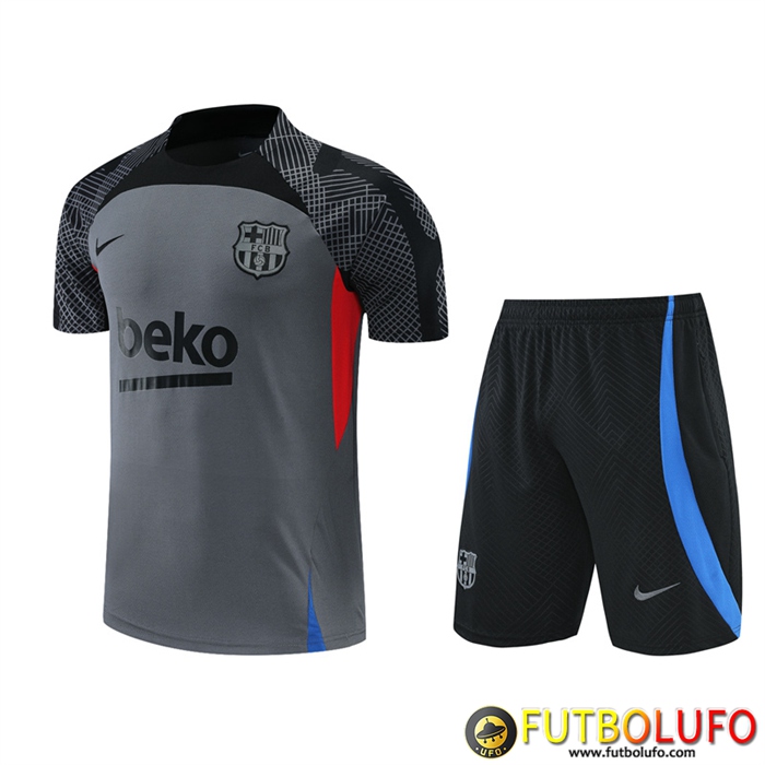 Camiseta Entrenamiento + Cortos FC Barcelona Gris 2022/2023
