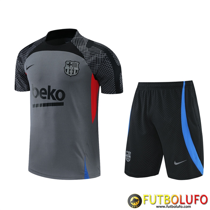 Replicas Camiseta Entrenamiento Cortos FC Barcelona Gris 2022 2023
