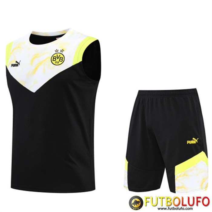 Camiseta Entrenamiento sin mangas + Cortos Dortmund Negro 2022/2023